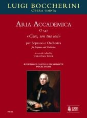 Aria Accademica G 547 Caro, son tua cos for Soprano and Orchestra - click here