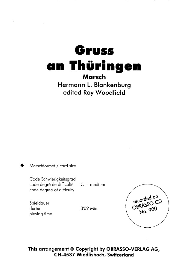 Gruss an Thringen (Salute To Thuringia) - click here