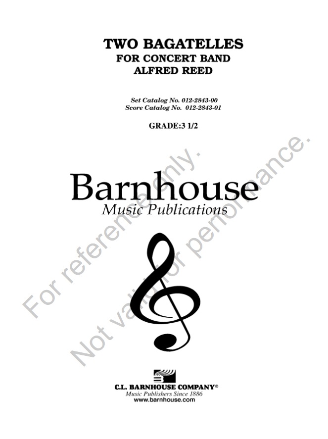 2 Bagatelles for Concert Band (Two) - click here