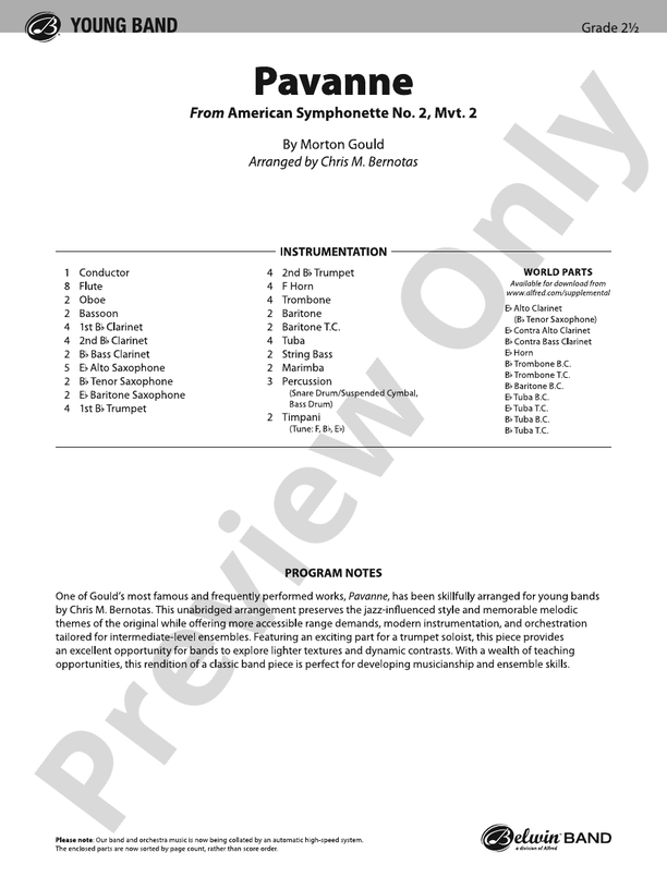Pavanne (from 'American Symphonette #2' Mvt.2) - click here
