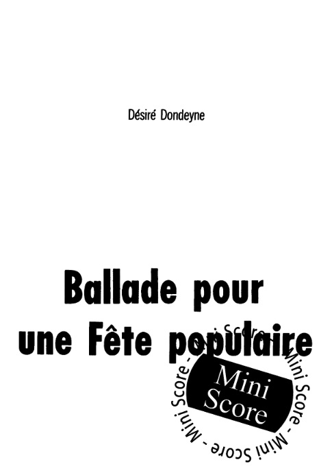 Ballade pour une fte populaire - click here