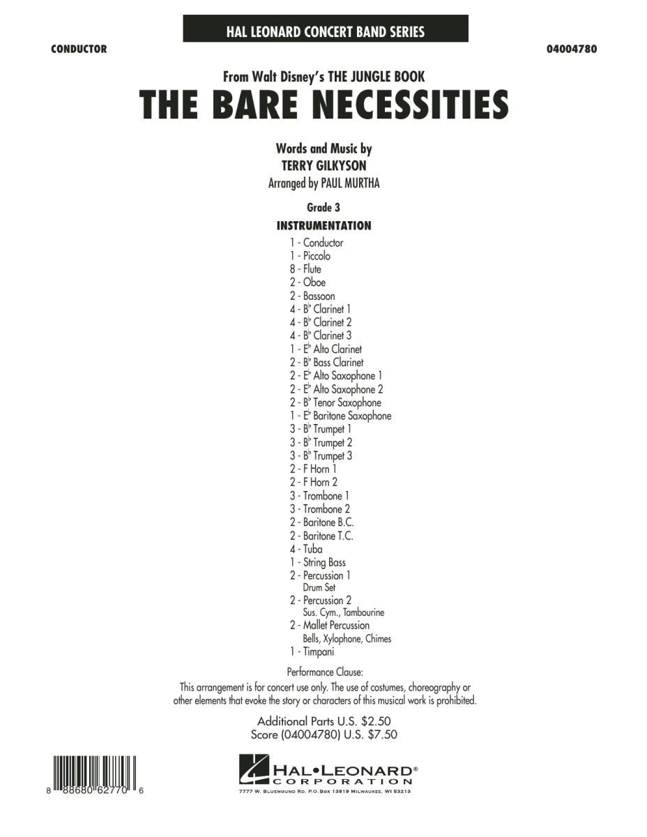 Bare Necessities, The (from 'The Jungle Book') - click here