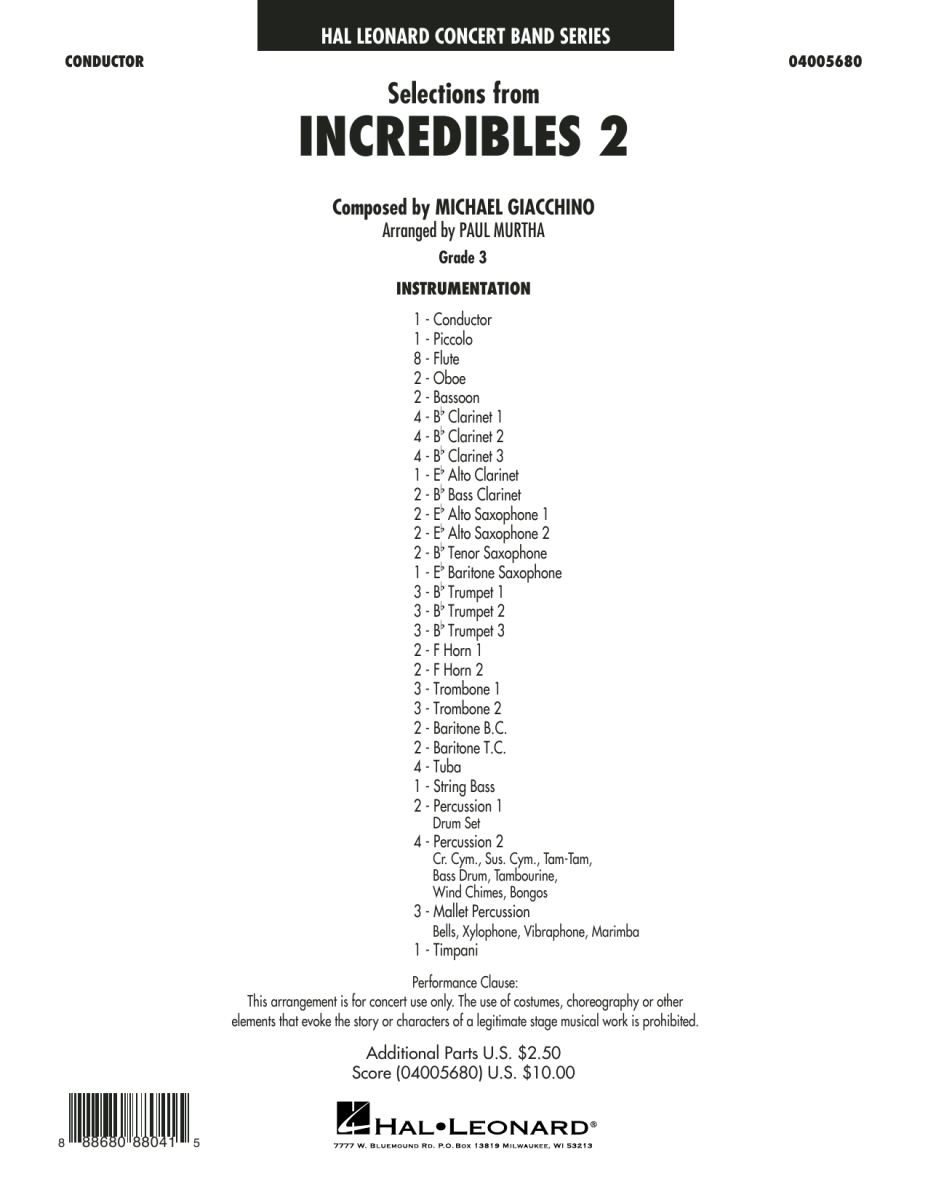 Selections from Incredibles 2 - click here