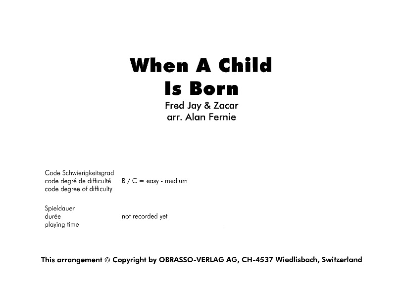 When a Child is Born - click here