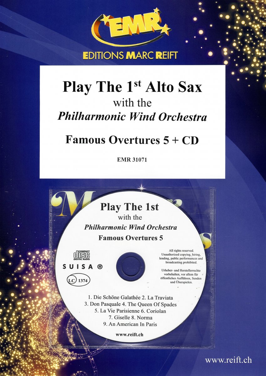 Play The 1st Alto Sax With The Philharmonic Wind Orchestra: Famous Overtures 5 - click here
