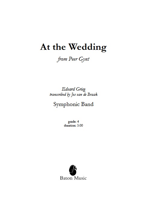 At the Wedding (From 'Peer Gynt') - click here