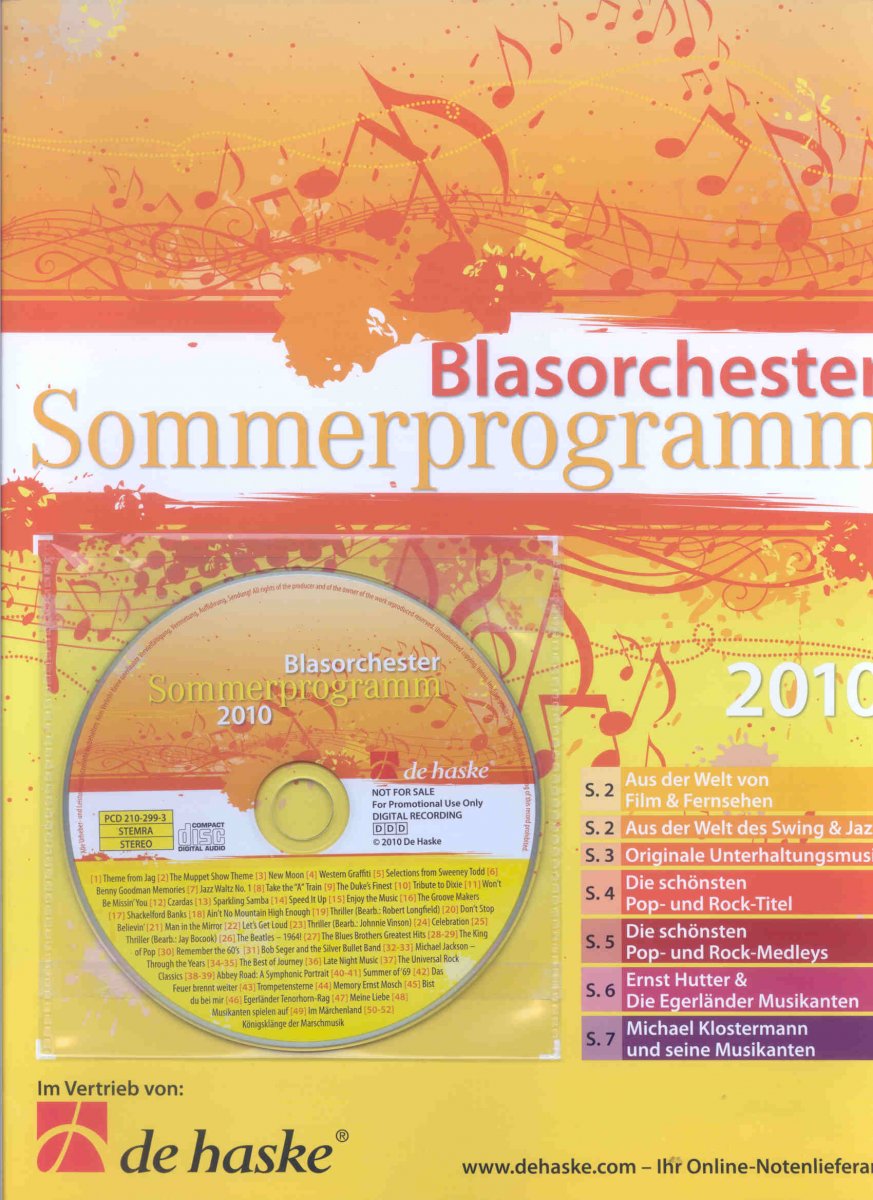 De Haske 2010 - Blasorchester Sommerprogramm - click here