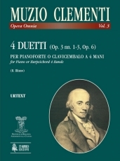 4 Duets (Op. 3 Nos. 1-3, Op. 6) for Piano (Harpsichord) 4 Hands - click here