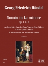 Sonata in A min Op. 1 #4 for Treble Recorder (Flute, Oboe, Violin) and Guitar (Continuo) - click here Sonata in A min Op. 1 #4 for Treble Recorder (Flute, Oboe, Violin) and Guitar (Continuo) - click here