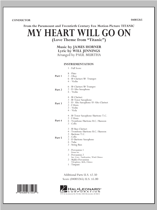 My Heart Will Go On (from Titanic) - click here