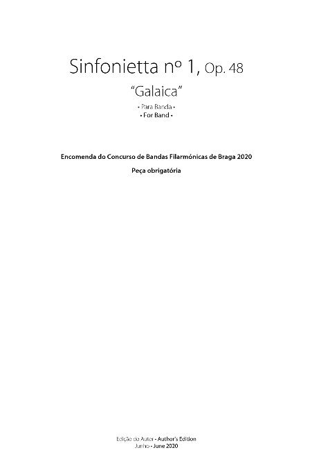 Sinfonietta #1 'Galaica' - click here Sinfonietta #1 'Galaica' - click here