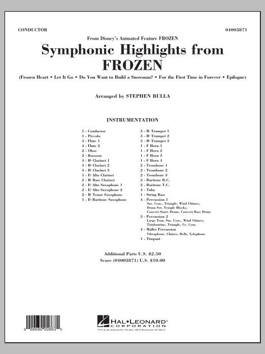Symphonic Highlights from Frozen - click here