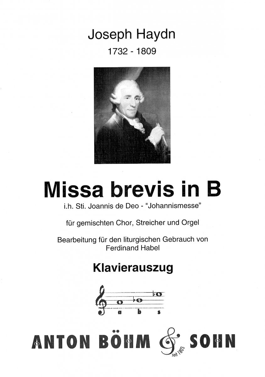 Missa brevis in B - Johannismesse (Kleine Orgelsolomesse) - click here