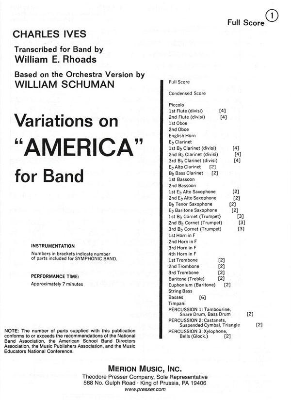 Variations on 'America' - click here
