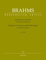 Sonatas in F minor and E-flat major after op. 120 - click here Sonatas in F minor and E-flat major after op. 120 - click here