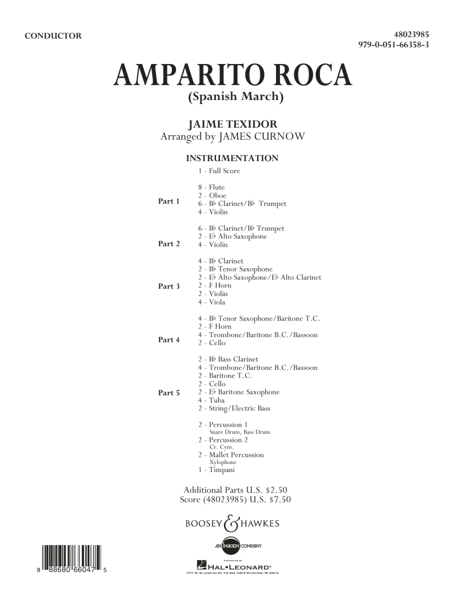 Amparito Roca (Spanish March) - click here