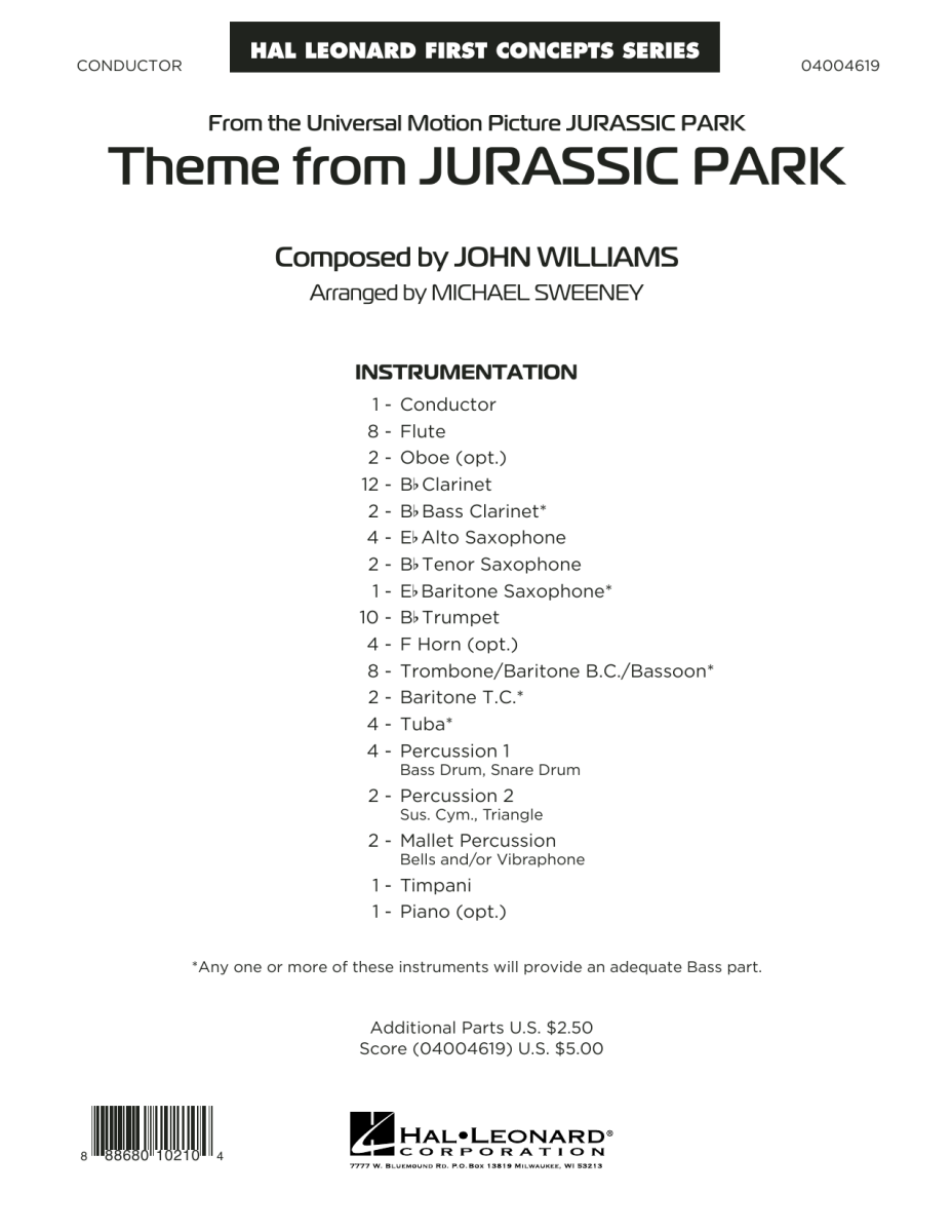 Theme from 'Jurassic Park' - click here