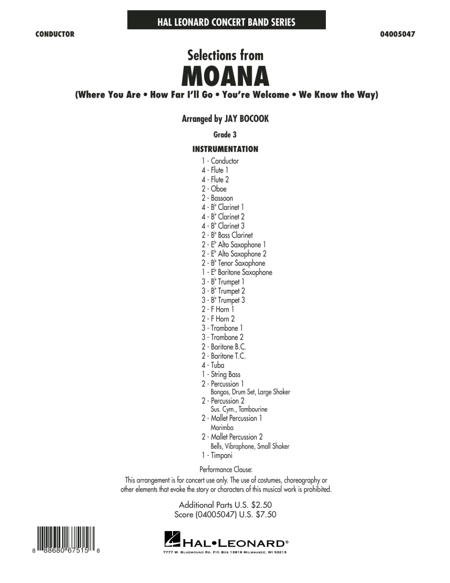 Selections from Moana - click here