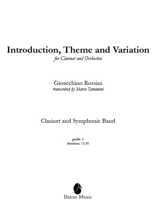 Introduction, Theme and Variations - click here