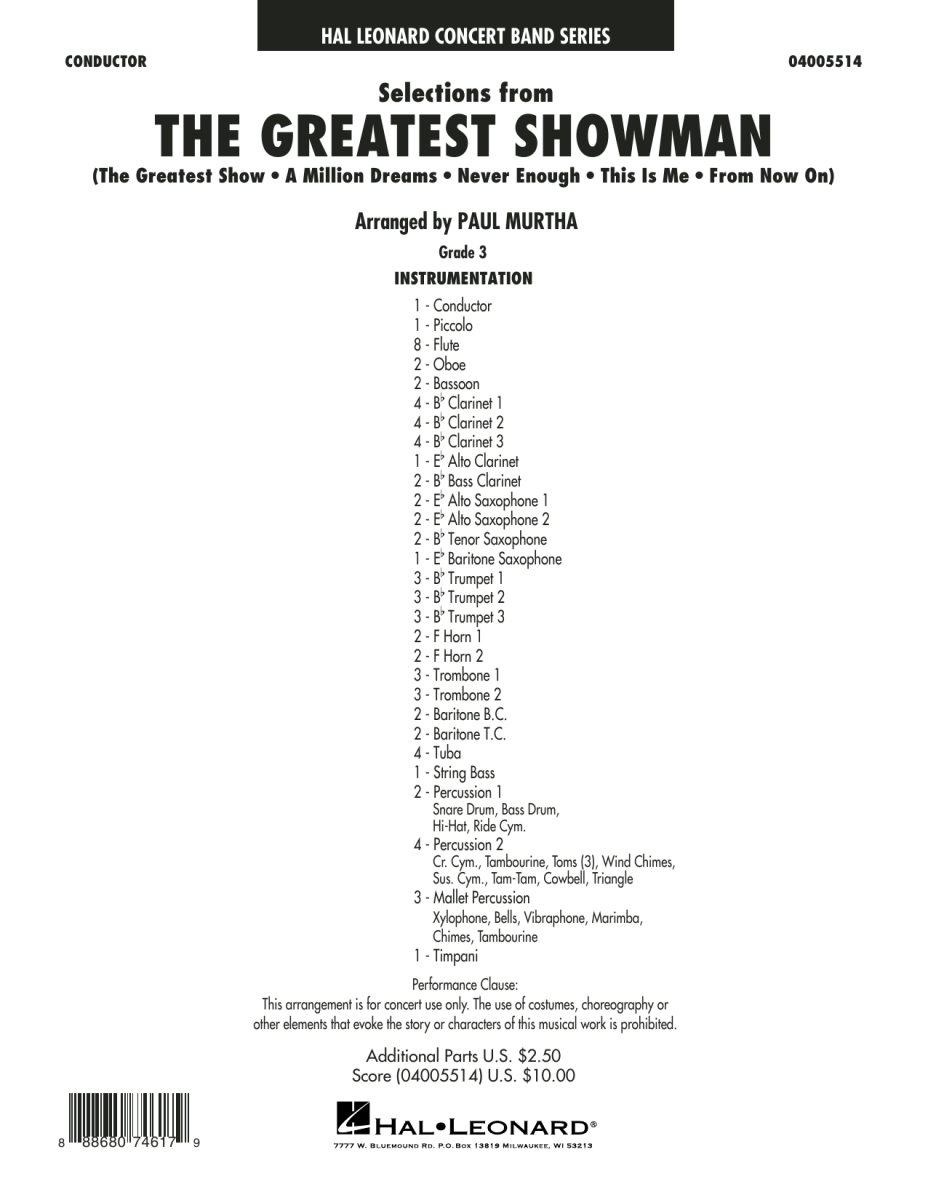 Selections from 'The Greatest Showman' - click here