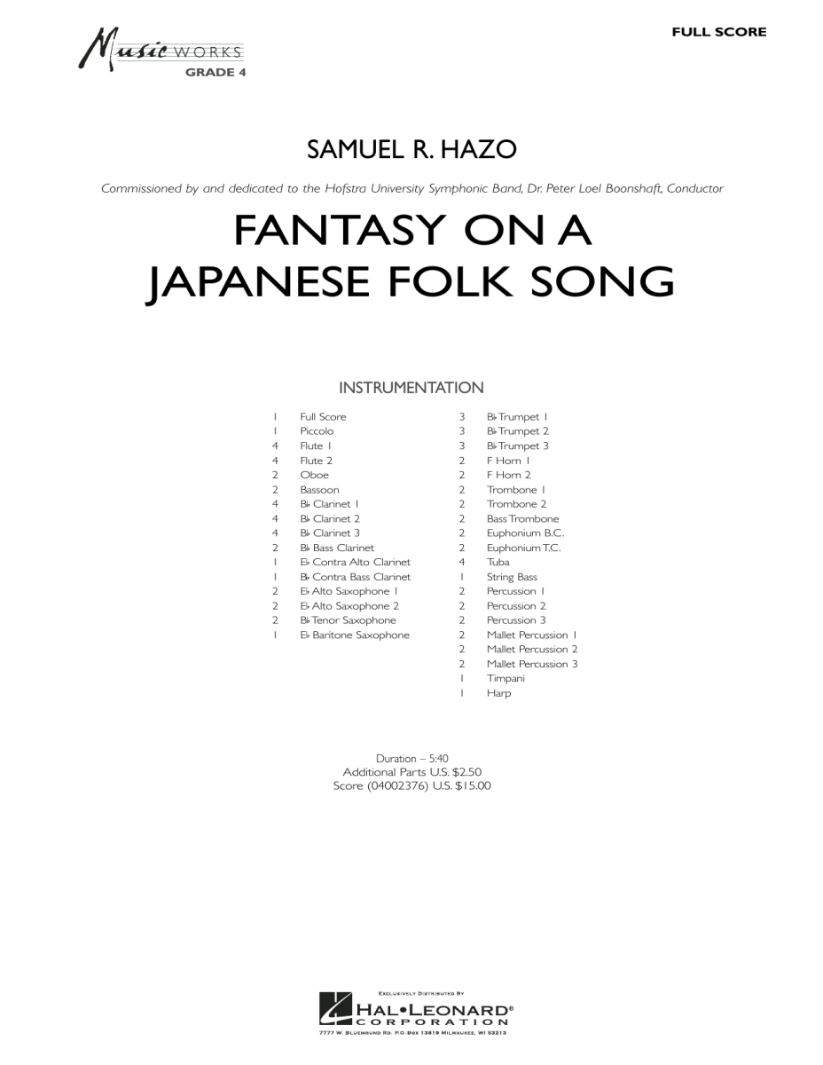 Fantasy On A Japanese Folk Song - click here