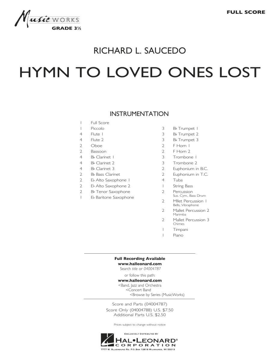 Hymn to Loved Ones Lost - click here