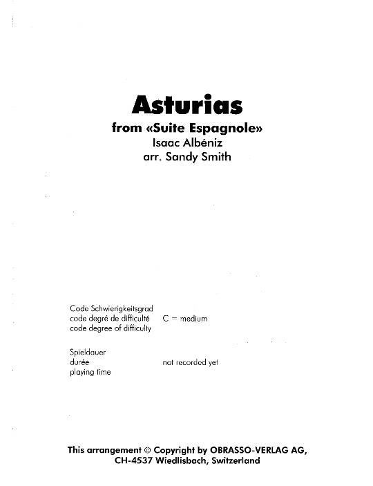 Asturias (from 'Suite Espagnole') - click here