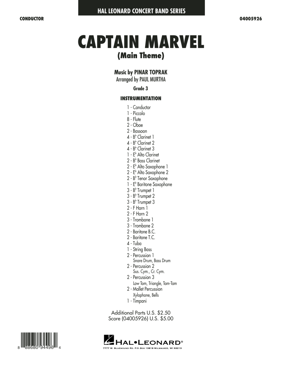 Captain Marvel (Main Theme) - click here