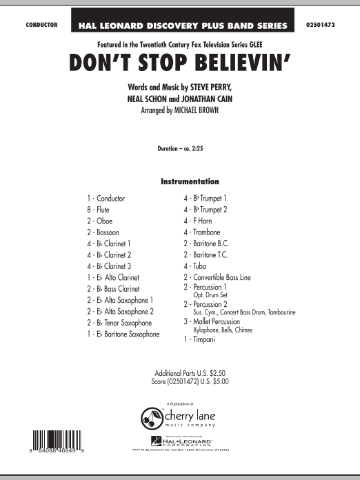 Don't Stop Believin' (from 'Glee') - click here