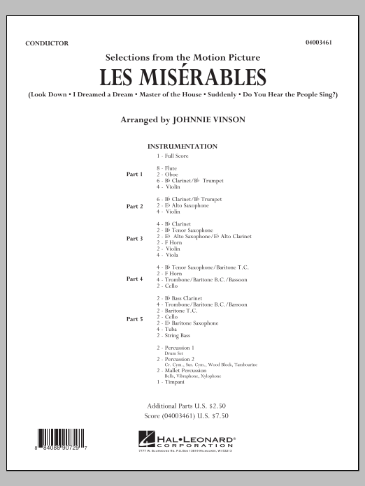 Les Misrables (Selections from the Motion Picture) - click here