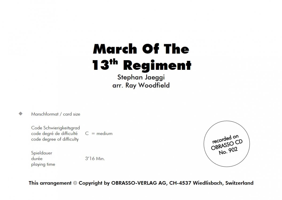March of the 13th Regiment - click here