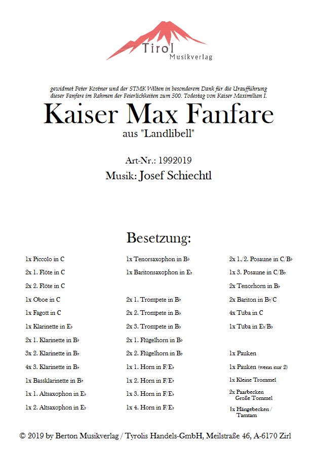 Kaiser Max Fanfare - click here