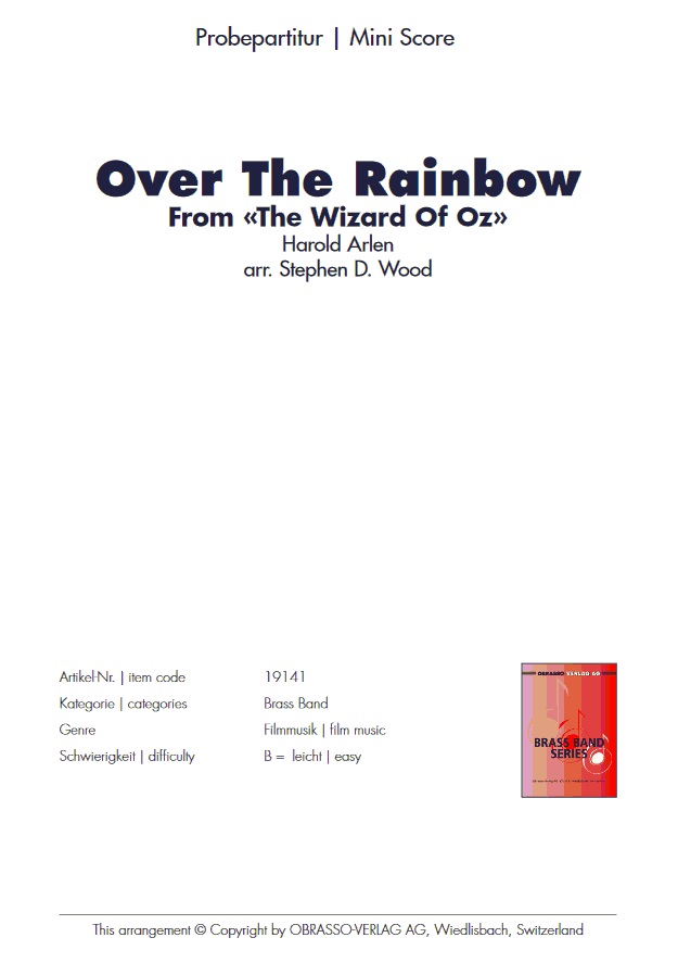 Over the Rainbow (from 'The Wizard of Oz') - click here