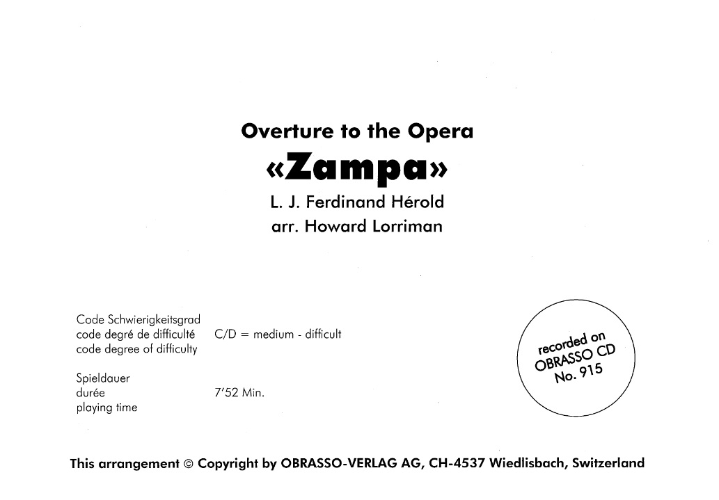 Zampa (Overture to the Opera) - click here