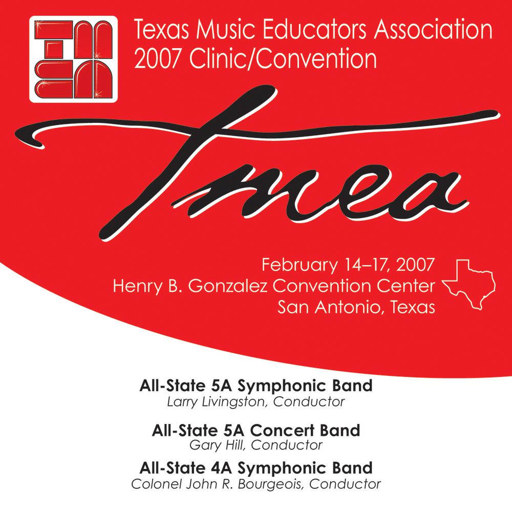 2007 Texas Music Educators Association: All-State 5A Symphonic Band, All-State 5A Concert Band; All-State 4A Symphonic B - click here