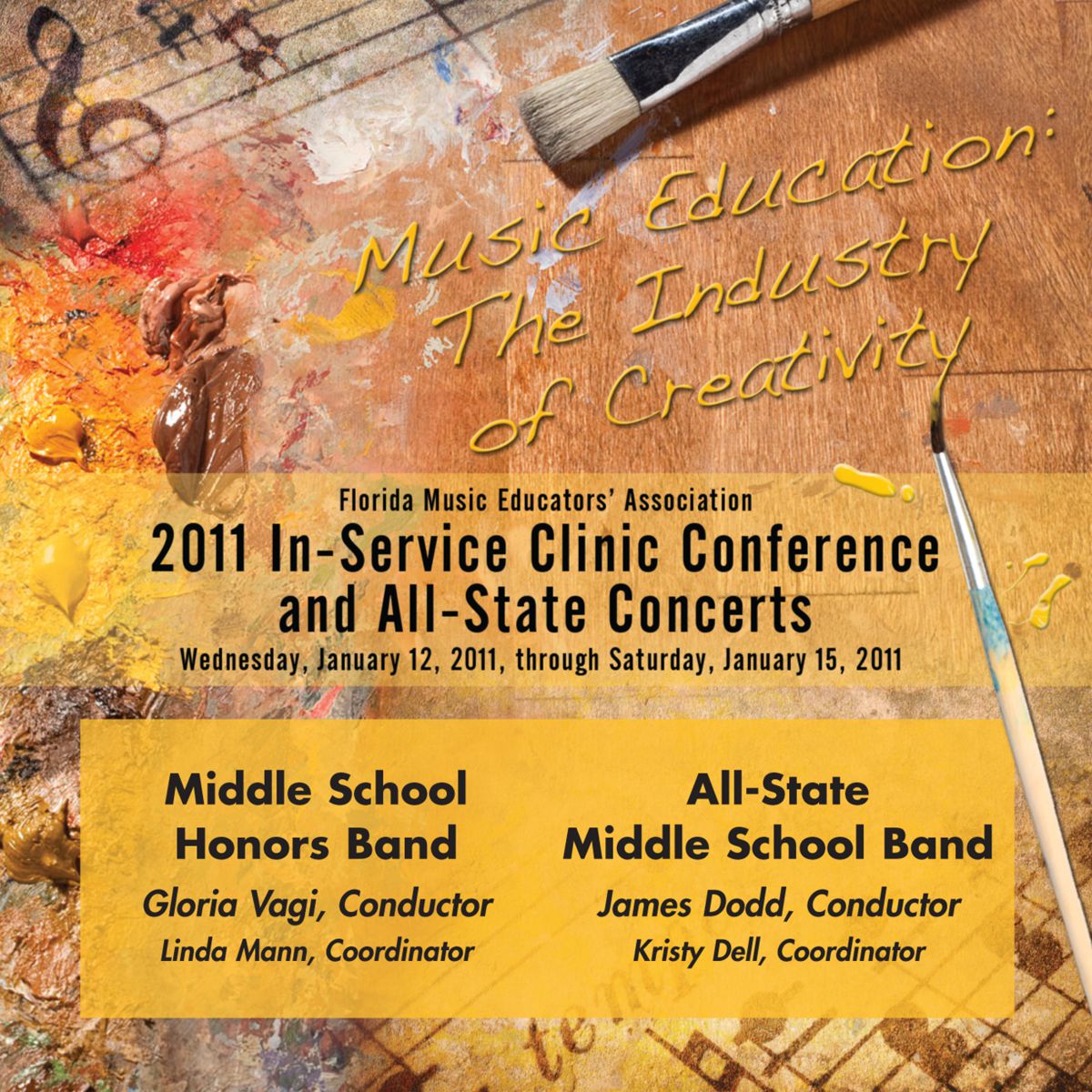 2011 Florida Music Educators Association: Middle School Honors Band and All-State Middle School Band - click here