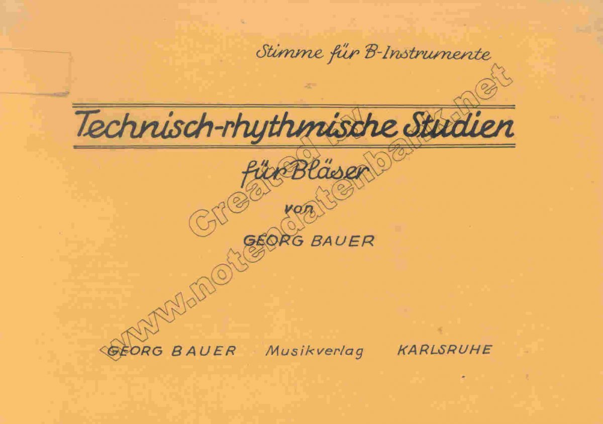 Technisch-rhythmische Studien f�r Bl�ser (B-Instrumente) - click here