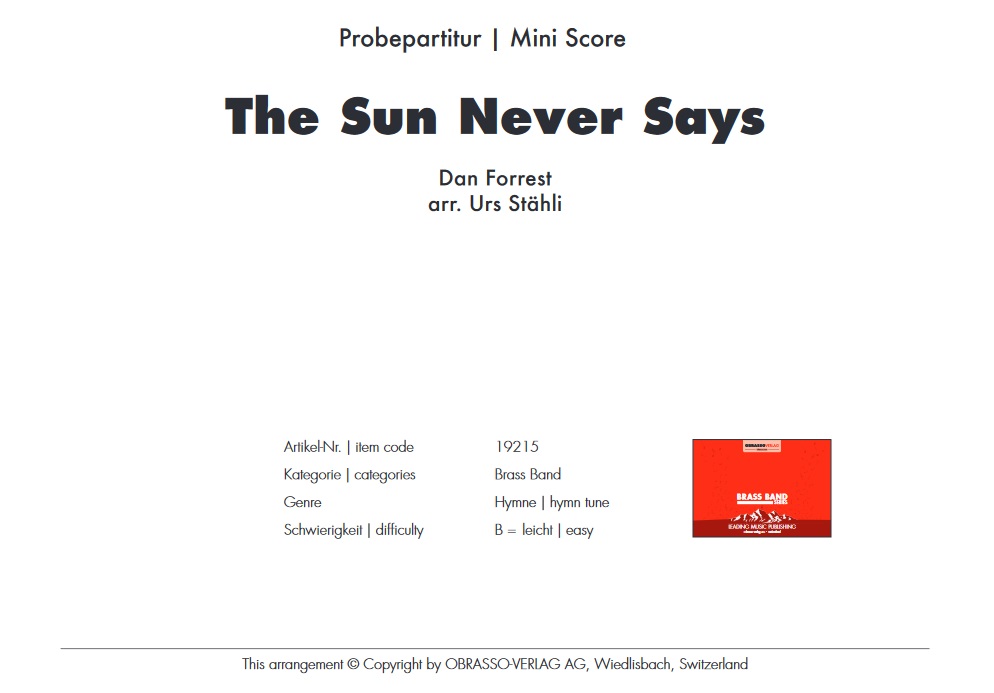 Sun Never Says, The - click here