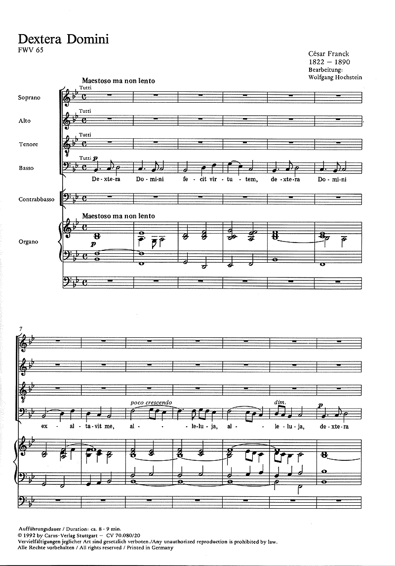 Dextera Domini - Sample sheet music