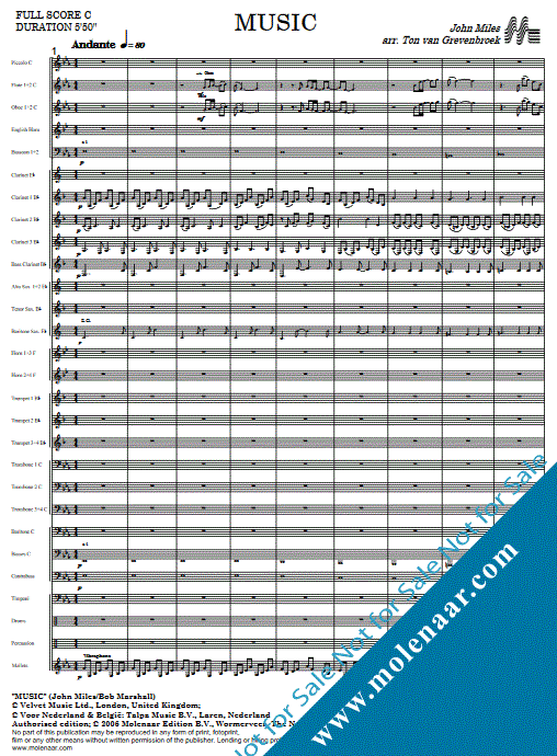 Music - Sample sheet music