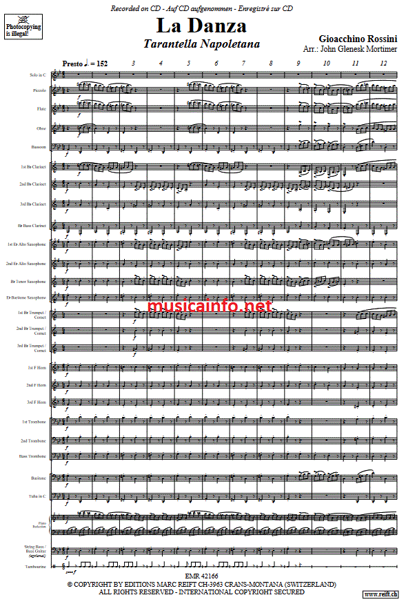 La Danza - Sample sheet music