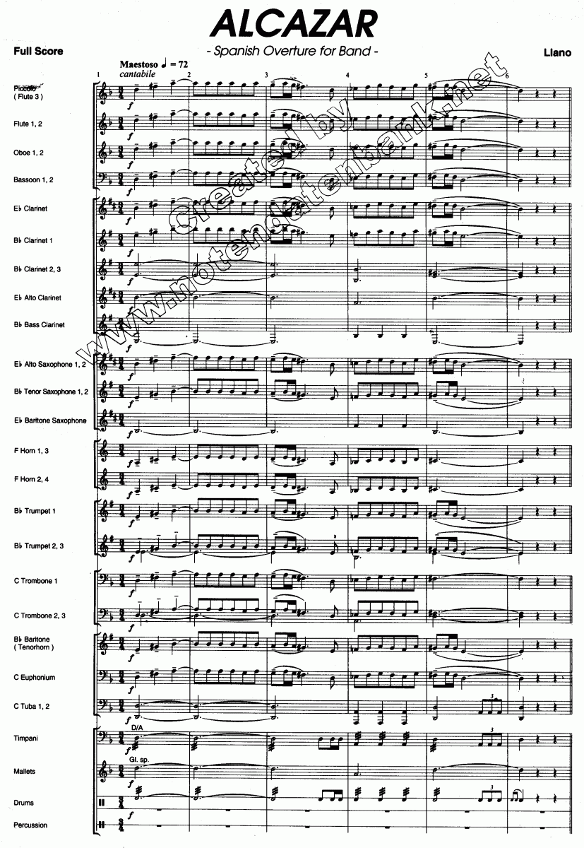 Alcazar - Spanische Overtüre - Sample sheet music