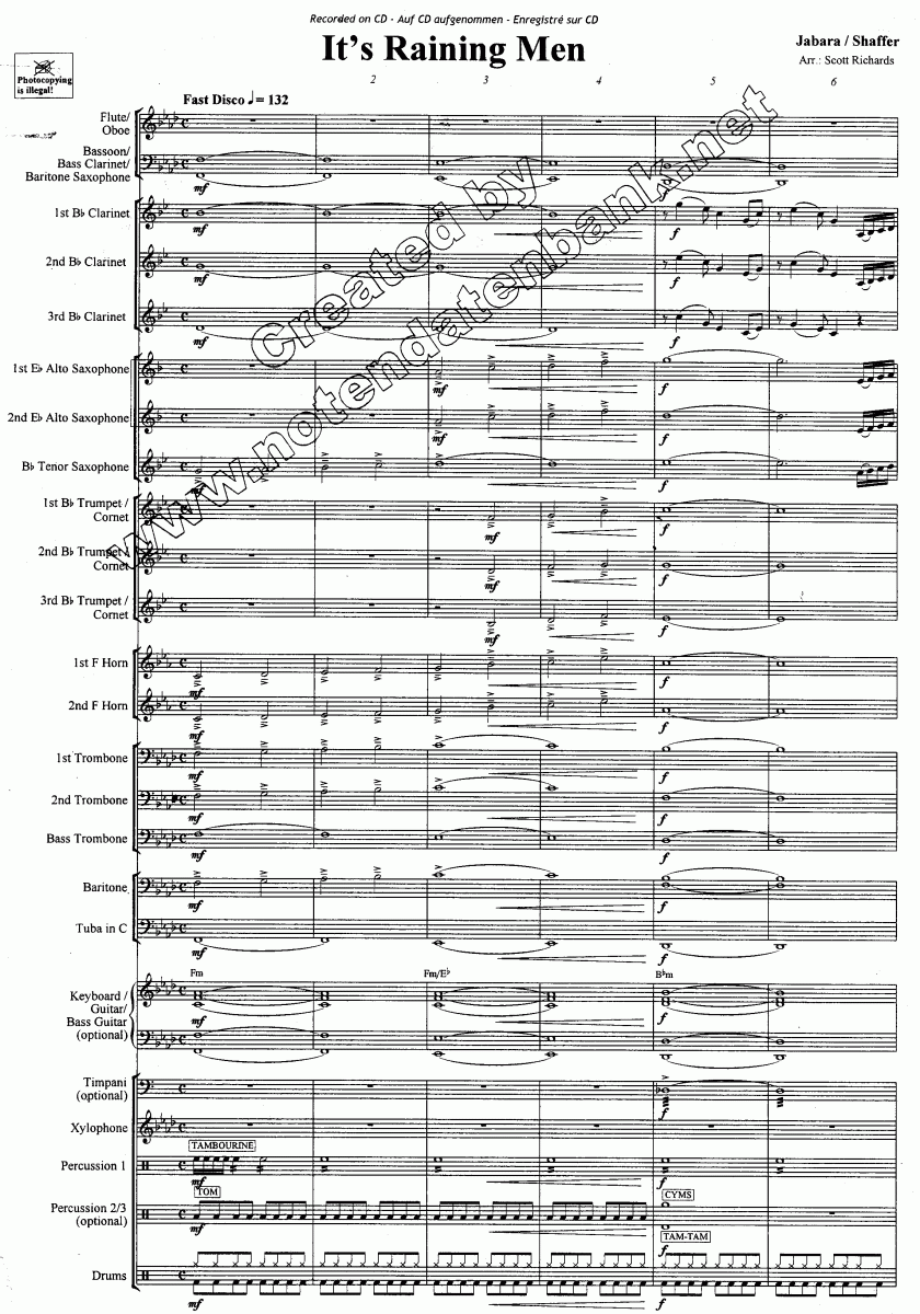 MusicaInfo.net/details/It's Raining Men (4013064)