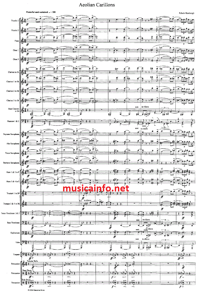 Aeolian Carillons - Sample sheet music