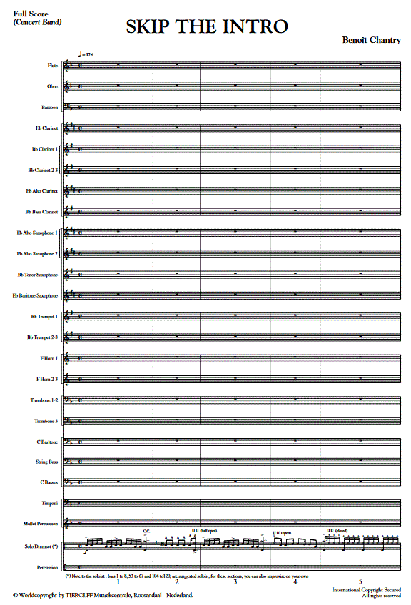 Skip The Intro - Sample sheet music