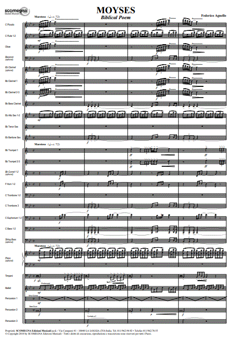 Moyses - Sample sheet music