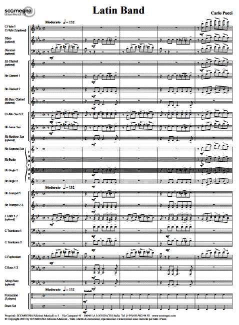 Latin Band - Sample sheet music