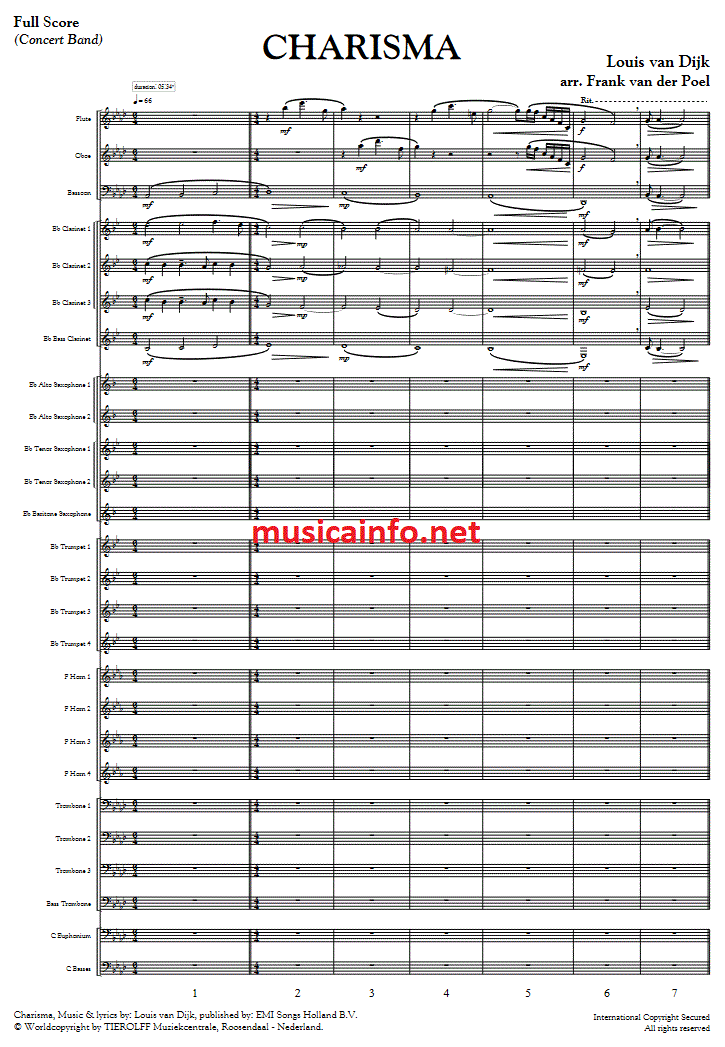 Charisma - Sample sheet music