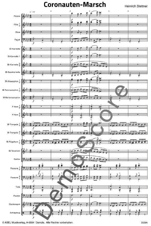 Coronauten Marsch - Sample sheet music