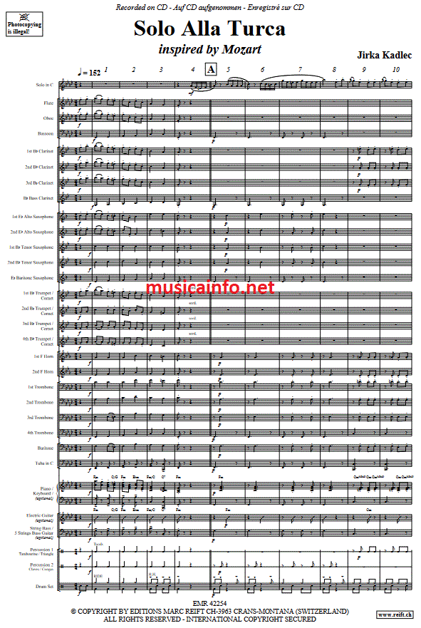 Solo Alla Turca (Inspired by Mozart) - Sample sheet music